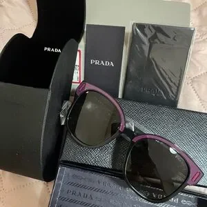 Prada | Accessories | Prada Purple Modern Sunglasses With  display picture 3